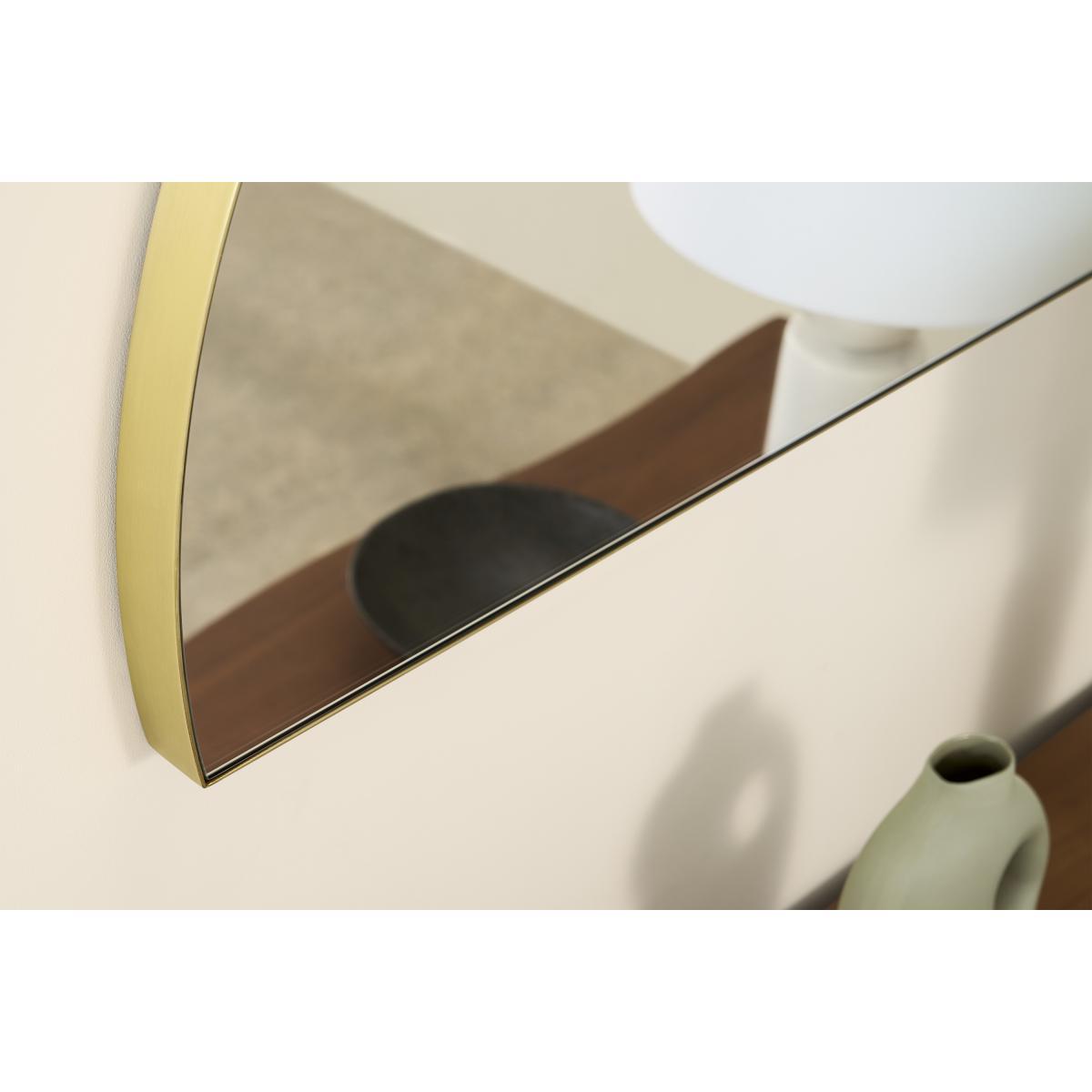 Arles Semi-Circle Wall Mirror, 54 x 85cm, Brushed Brass – image 4