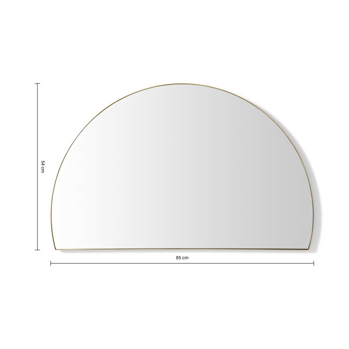 Arles Semi-Circle Wall Mirror, 54 x 85cm, Brushed Brass – image 7