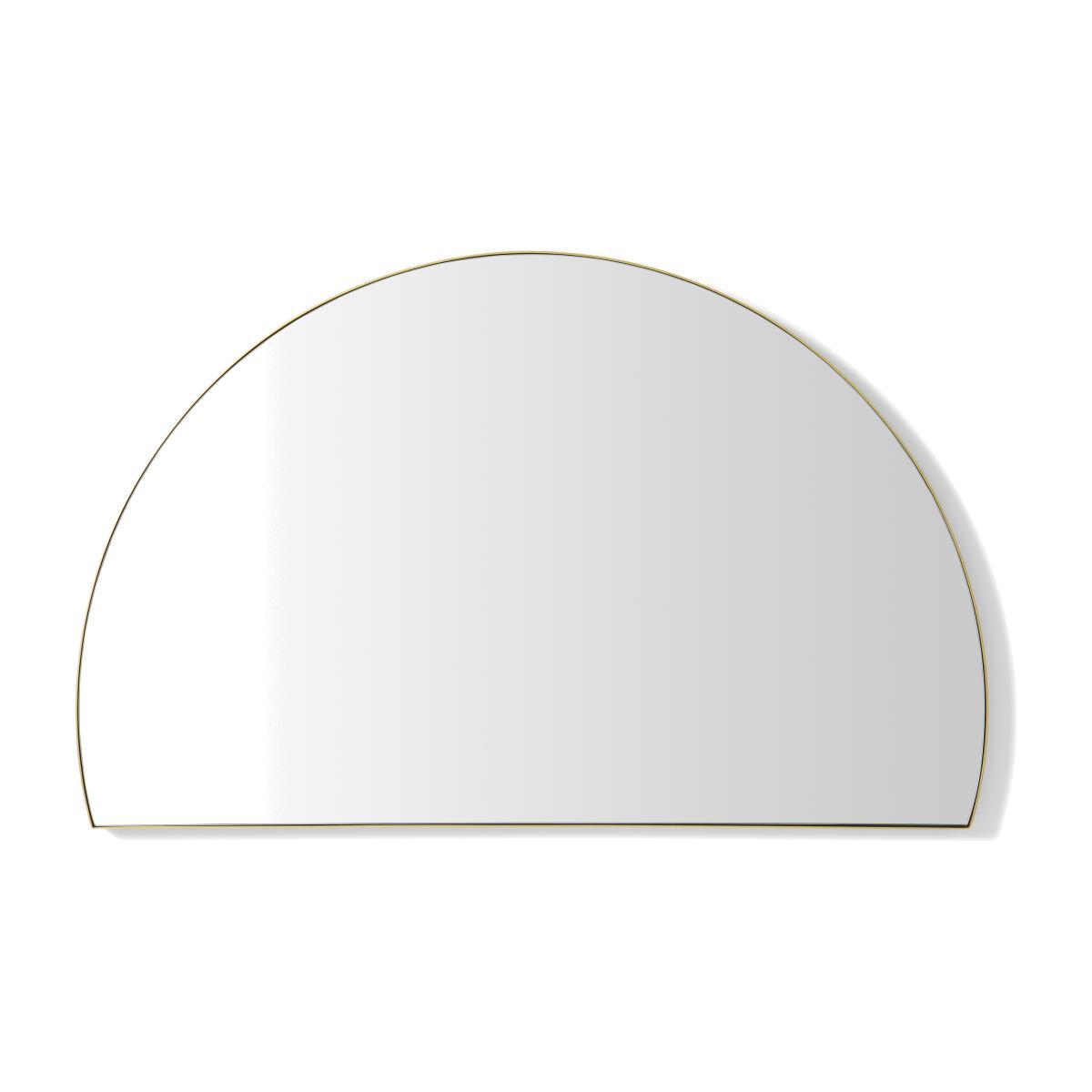 Arles Semi-Circle Wall Mirror, 54 x 85cm, Brushed Brass – image 1