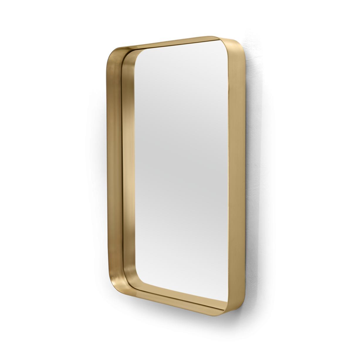 Alana Rectangular Mirror Extra Large 70 x 100 cm, Brushed Brass – image 2