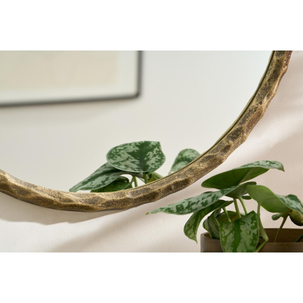 Hepsebah Circular Wall Mirror, 60 x 60 cm, Brass – image 4