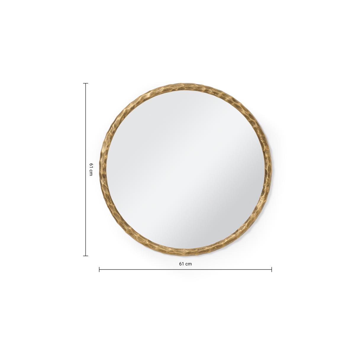 Hepsebah Circular Wall Mirror, 60 x 60 cm, Brass – image 8