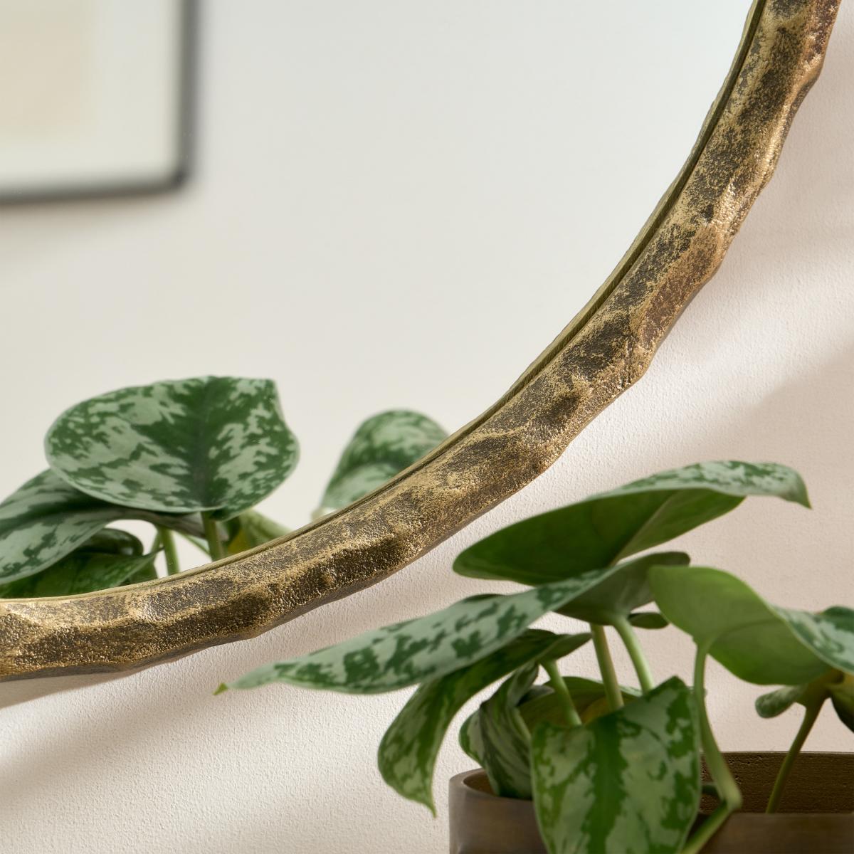 Hepsebah Circular Wall Mirror, 60 x 60 cm, Brass – image 10