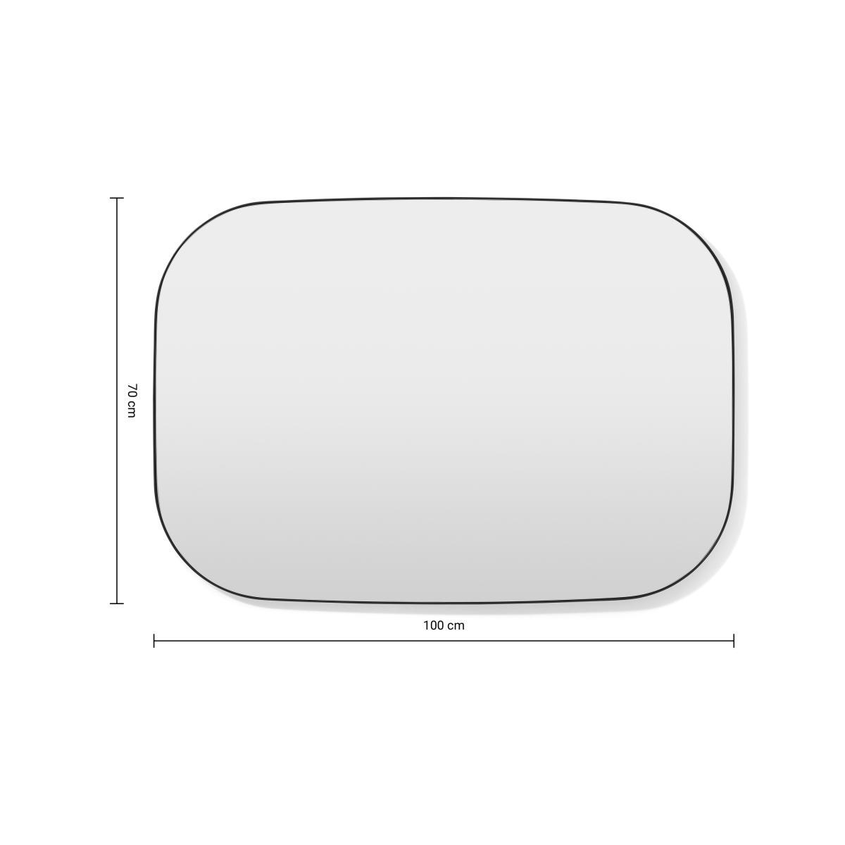 Emmerson Large Wall Mirror, 70 x 100 cm, Matte Black – image 7
