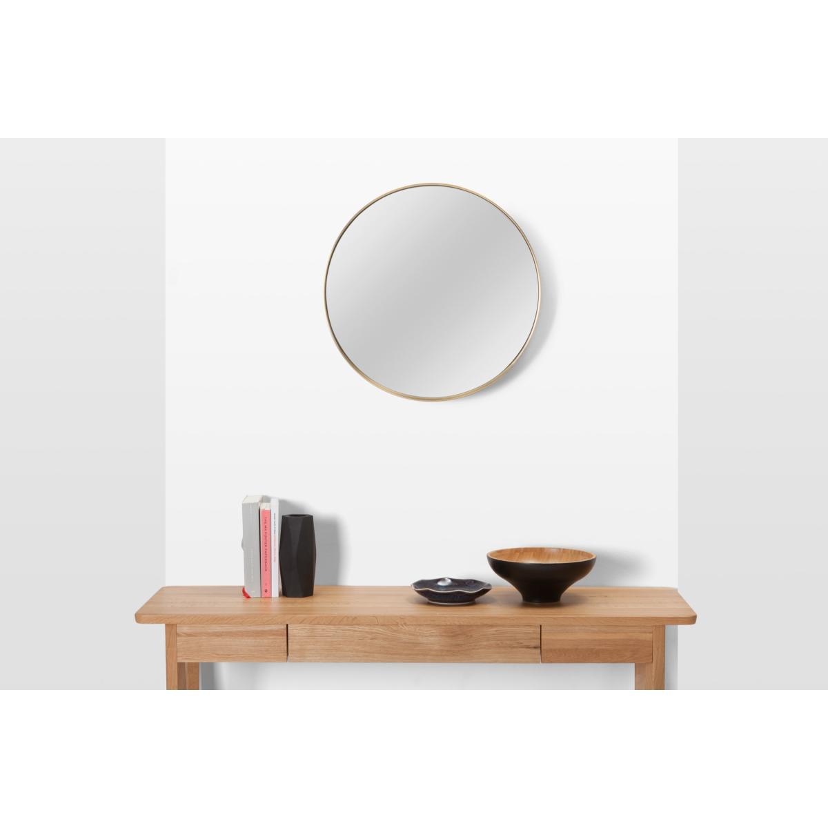 Alana Round Mirror 50cm, Brushed Brass – image 3
