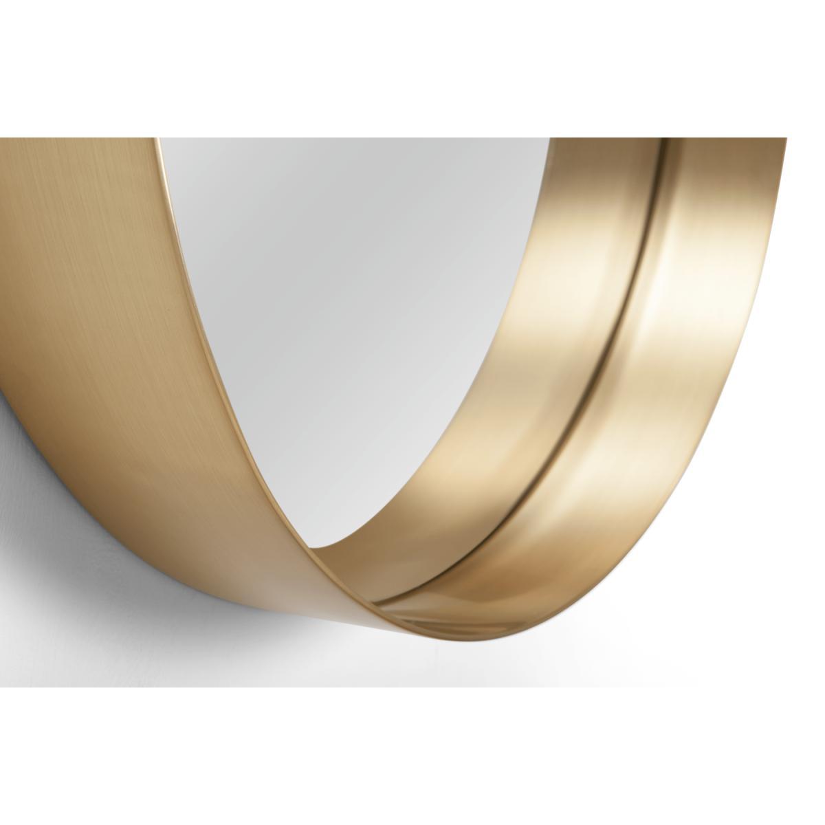 Alana Round Mirror 50cm, Brushed Brass – image 4