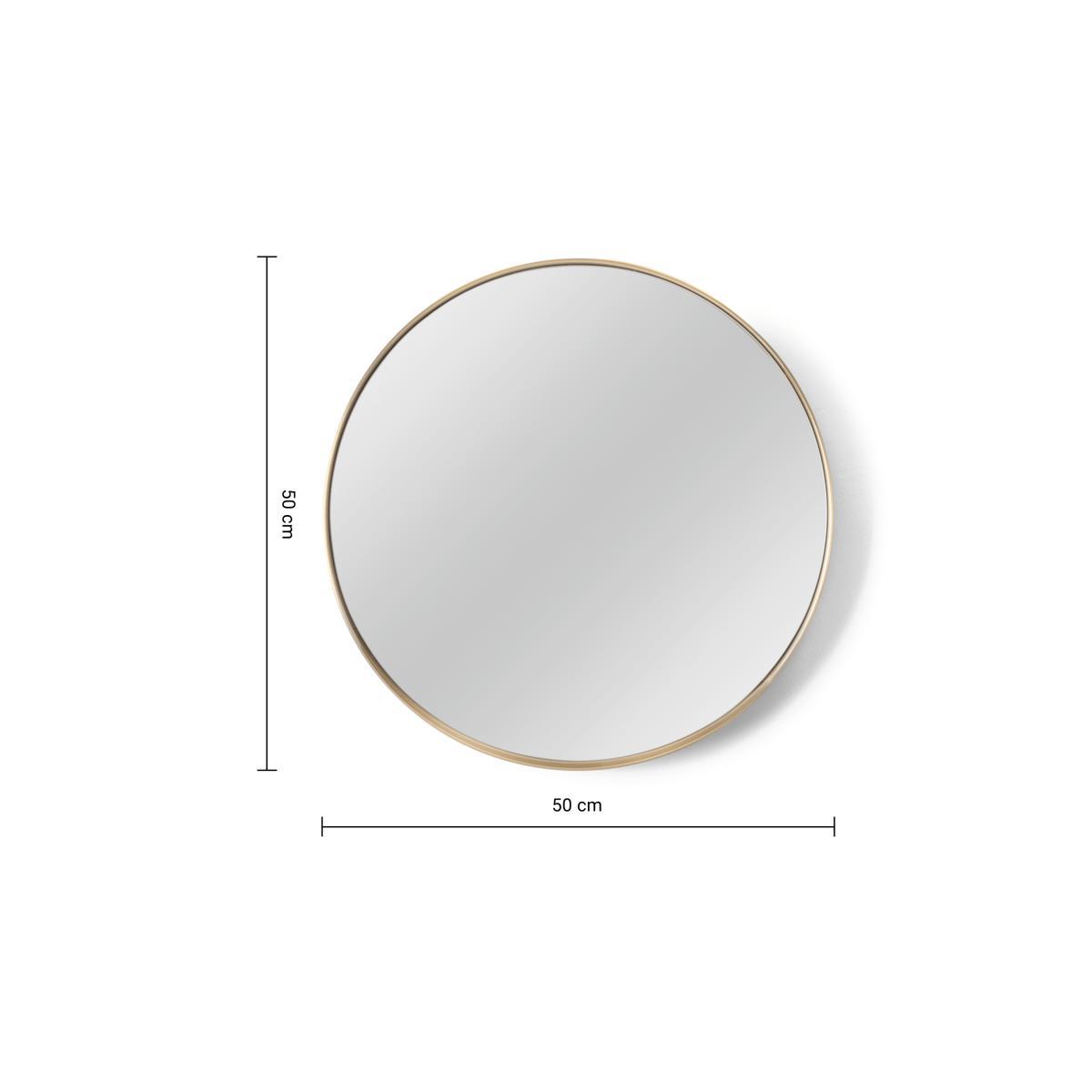 Alana Round Mirror 50cm, Brushed Brass – image 8