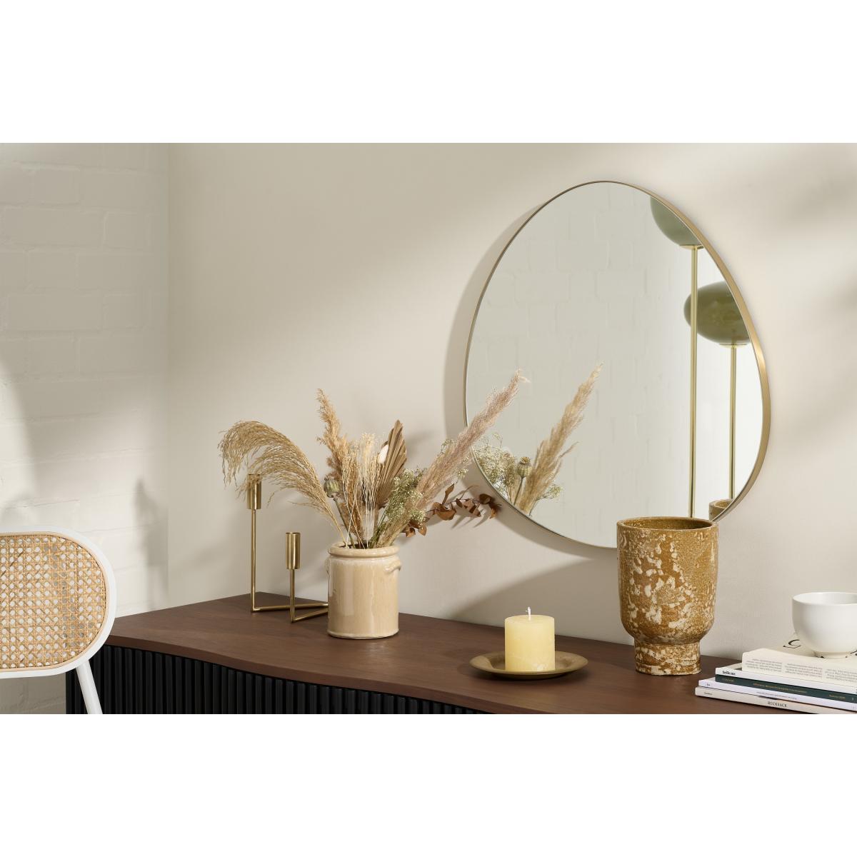 Arles Teardrop Wall Mirror, 60 x 60.5 cm, Brushed Brass – image 3
