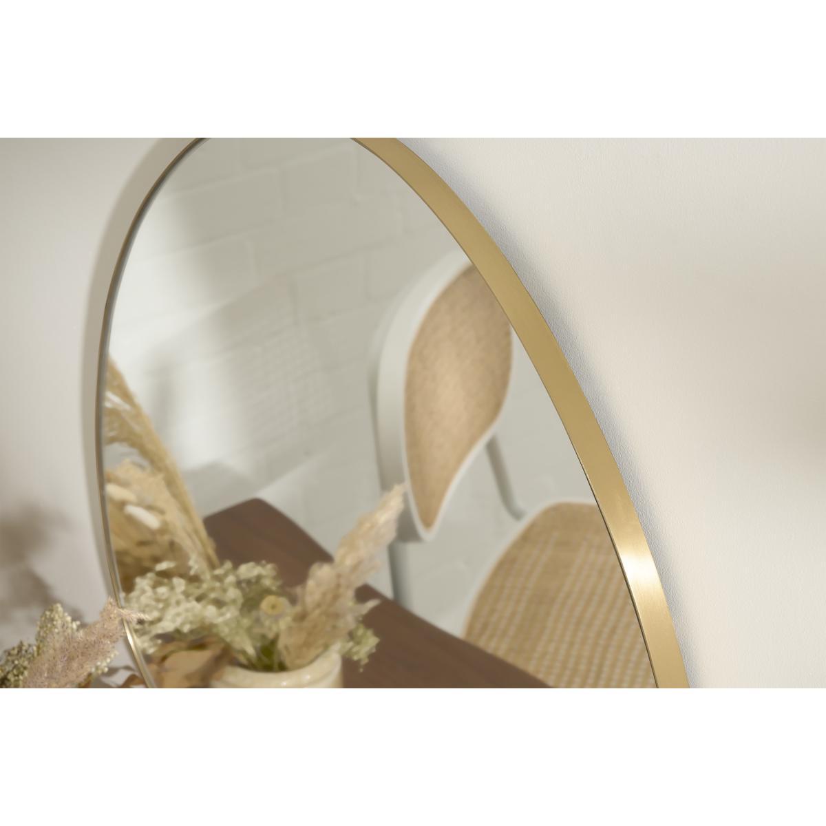 Arles Teardrop Wall Mirror, 60 x 60.5 cm, Brushed Brass – image 4