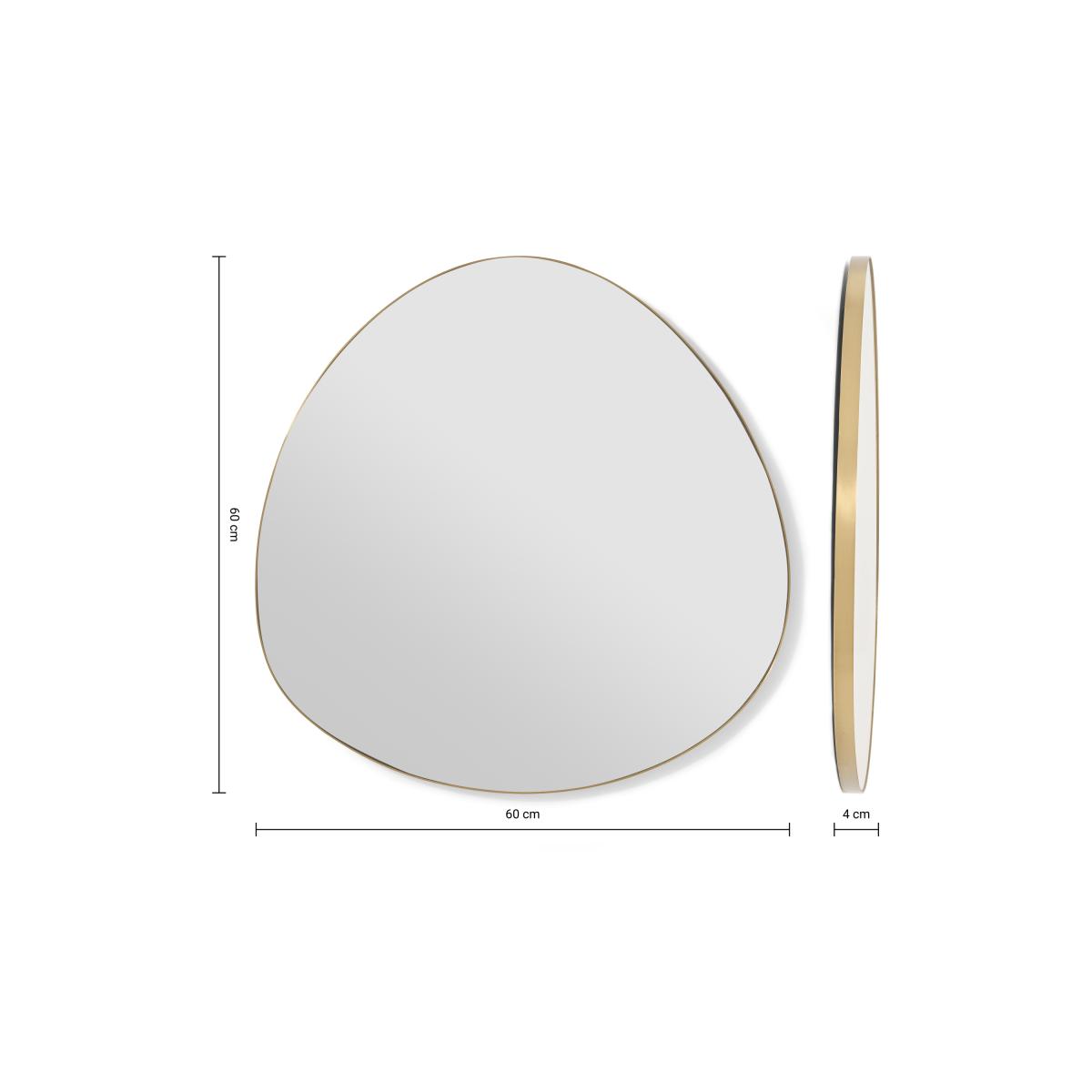Arles Teardrop Wall Mirror, 60 x 60.5 cm, Brushed Brass – image 7
