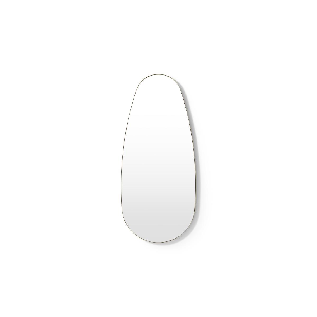 Adria Pebble Shape Dress Mirror, 127 x 56.5 cm, Brushed Brass – image 2
