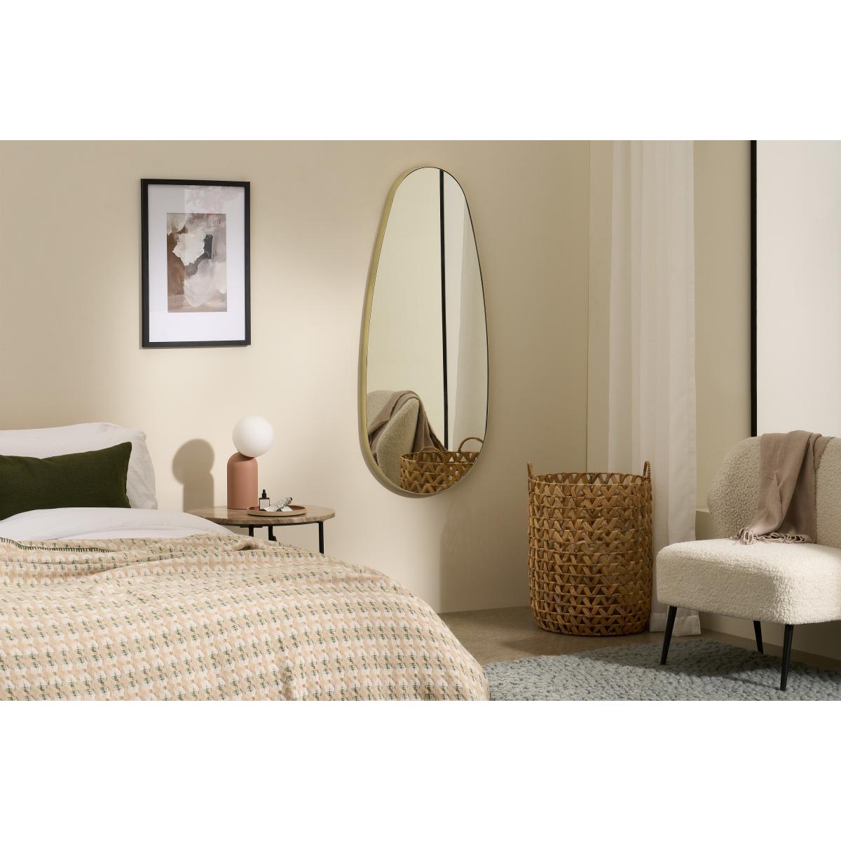 Adria Pebble Shape Dress Mirror, 127 x 56.5 cm, Brushed Brass – image 3