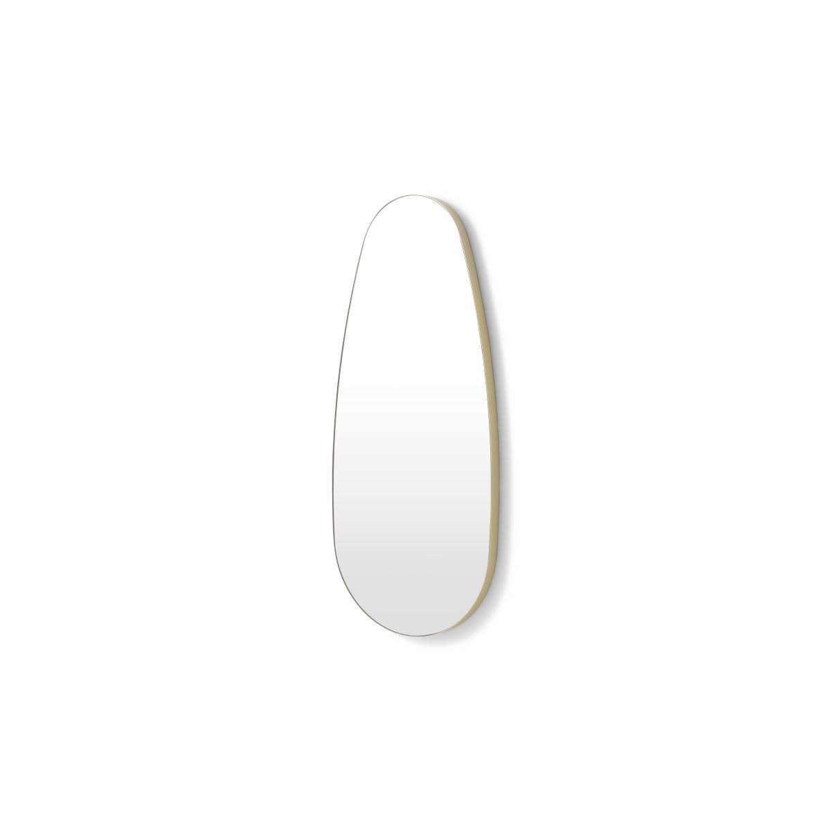 Adria Pebble Shape Dress Mirror, 127 x 56.5 cm, Brushed Brass – image 5