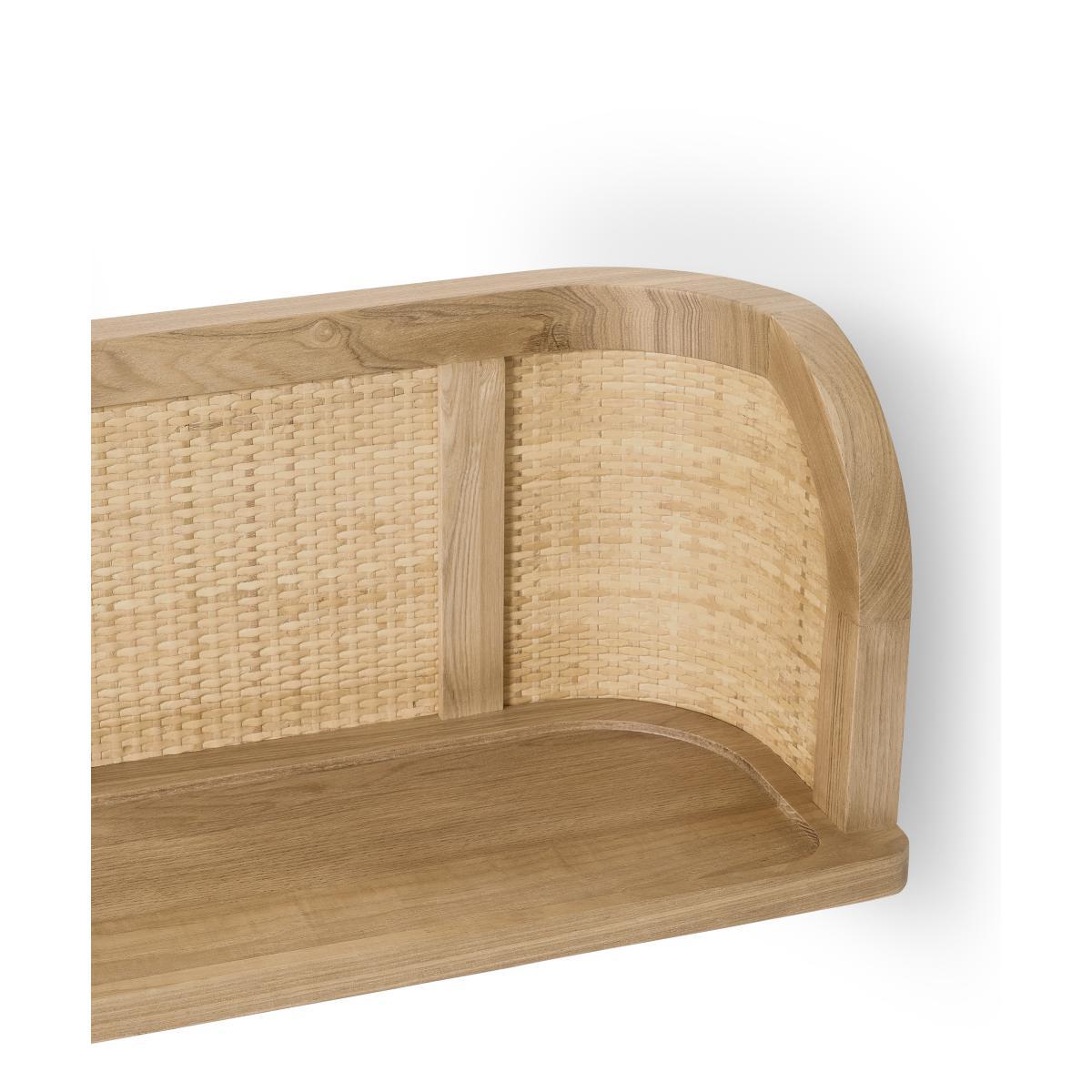 Liana Arch Mirror with Shelf, Ash & Rattan – image 7