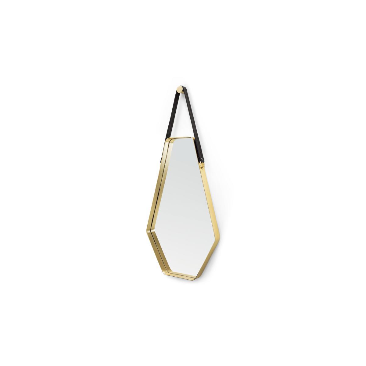 Cora Large Wall Hanging Mirror, Black & Gold – image 2