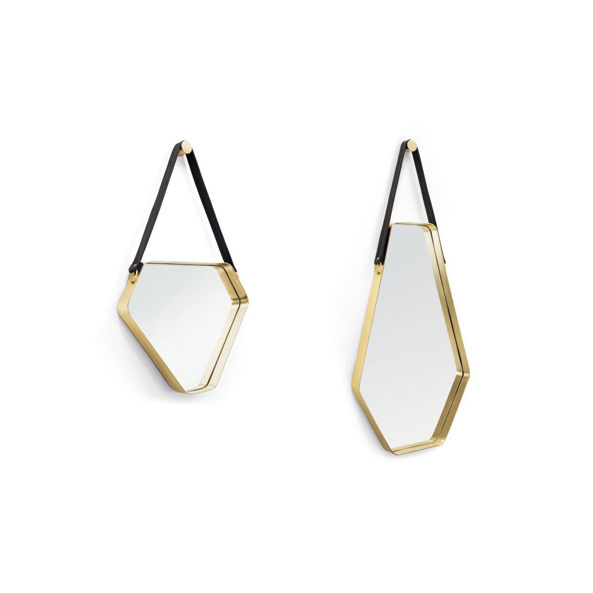 Cora Large Wall Hanging Mirror, Black & Gold – image 7