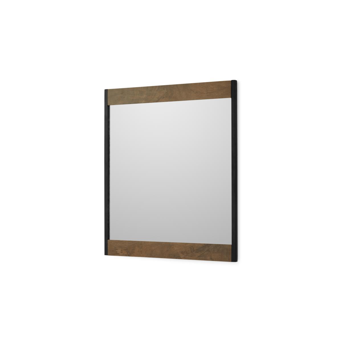 Maxine Wall Mirror, 50 x 58cm, Mango Wood & Black – image 2