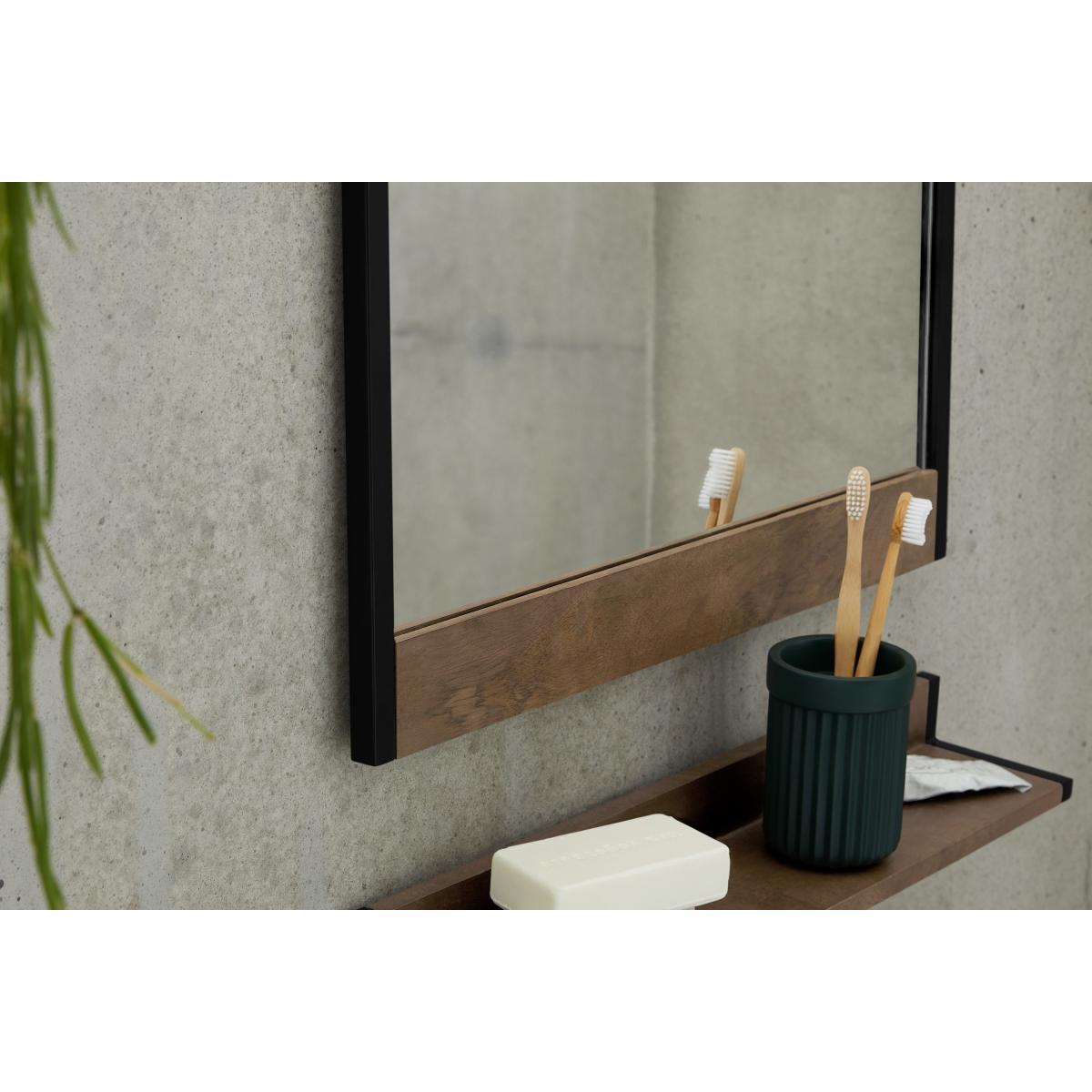 Maxine Wall Mirror, 50 x 58cm, Mango Wood & Black – image 4