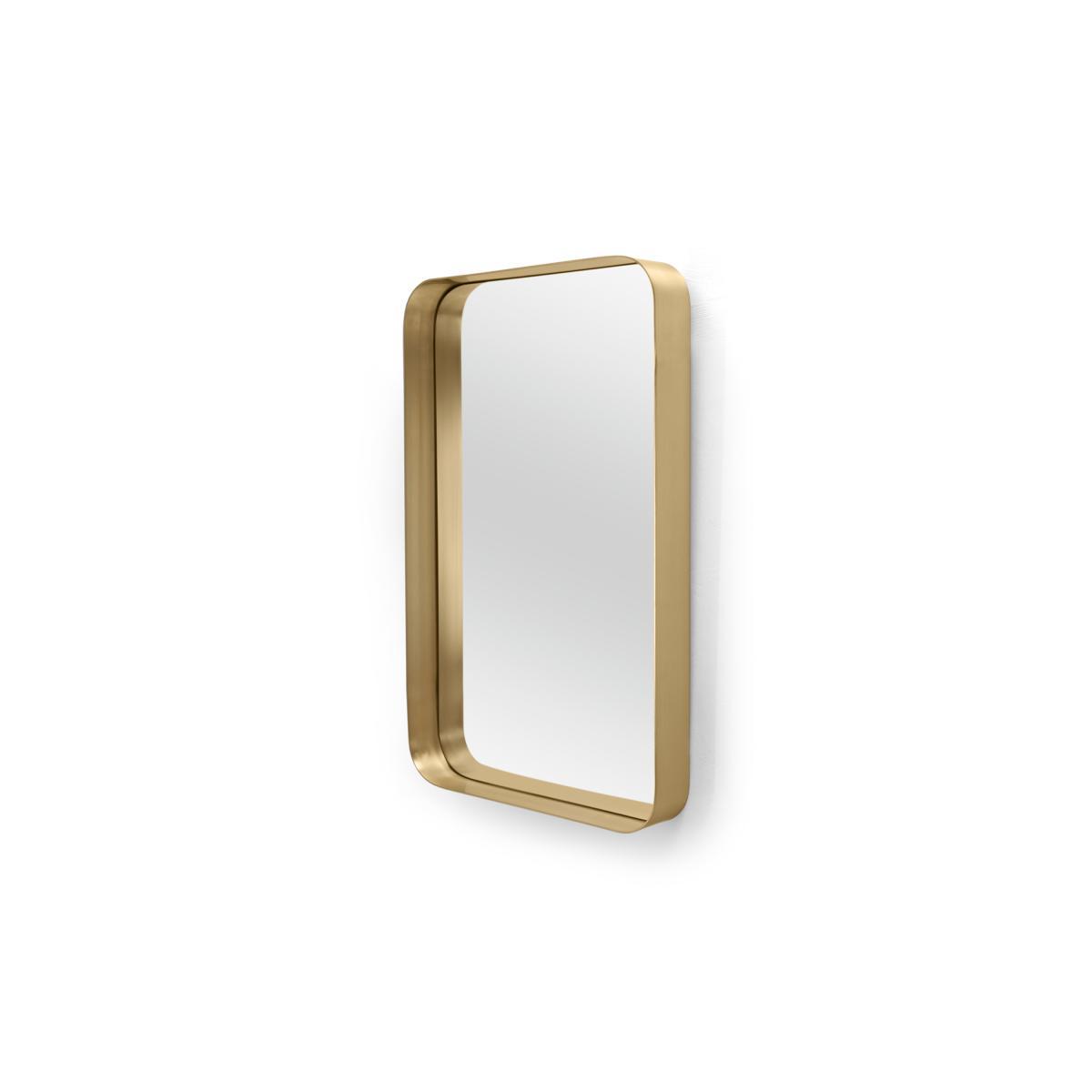 Alana Rectangular Mirror 50 x 80cm, Brushed Brass – image 2