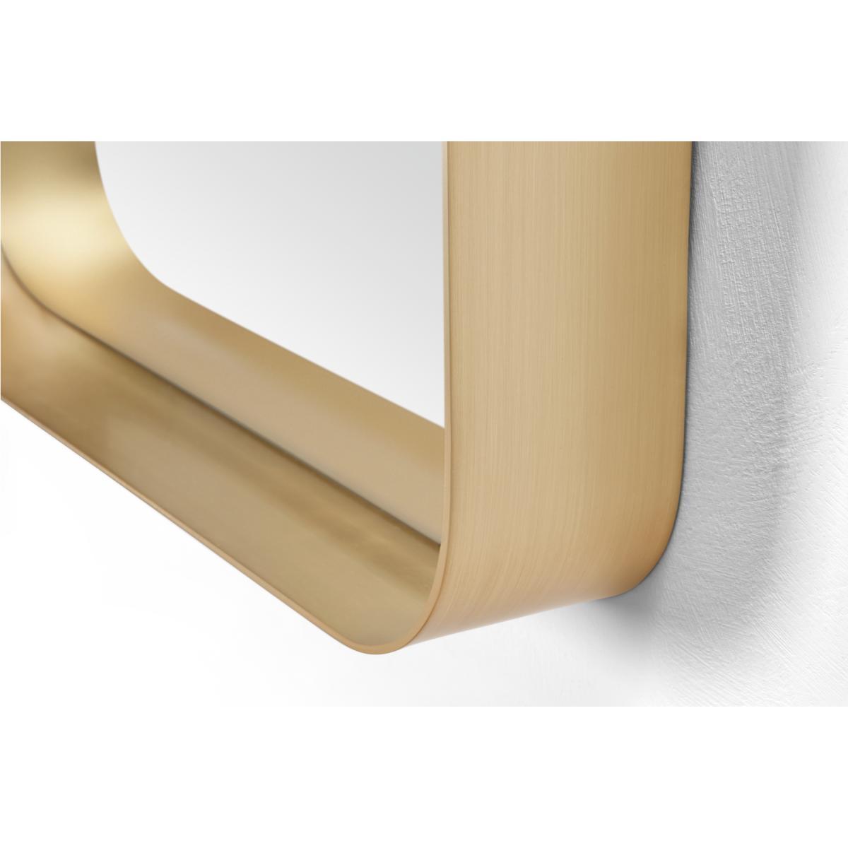 Alana Rectangular Mirror 50 x 80cm, Brushed Brass – image 5