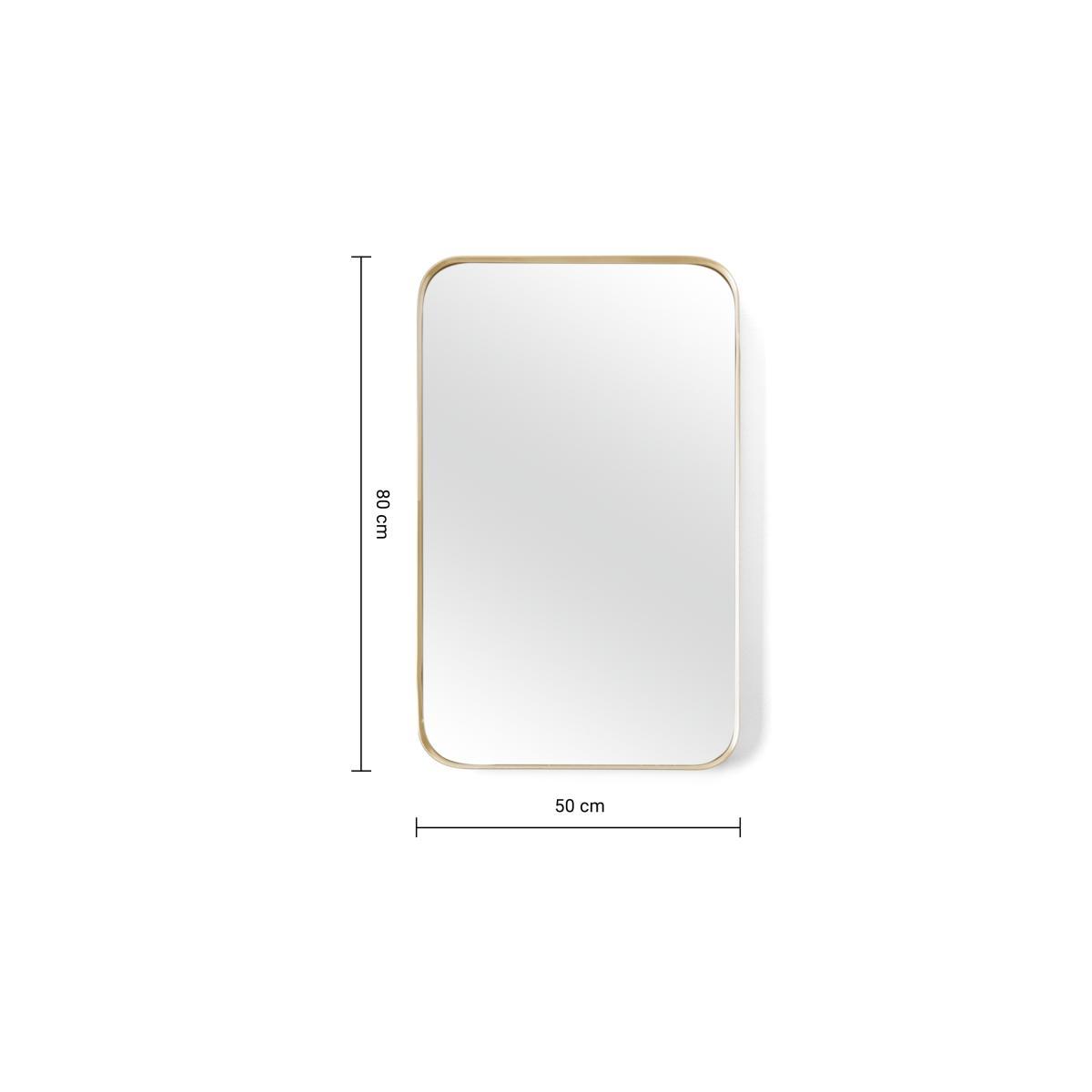 Alana Rectangular Mirror 50 x 80cm, Brushed Brass – image 8