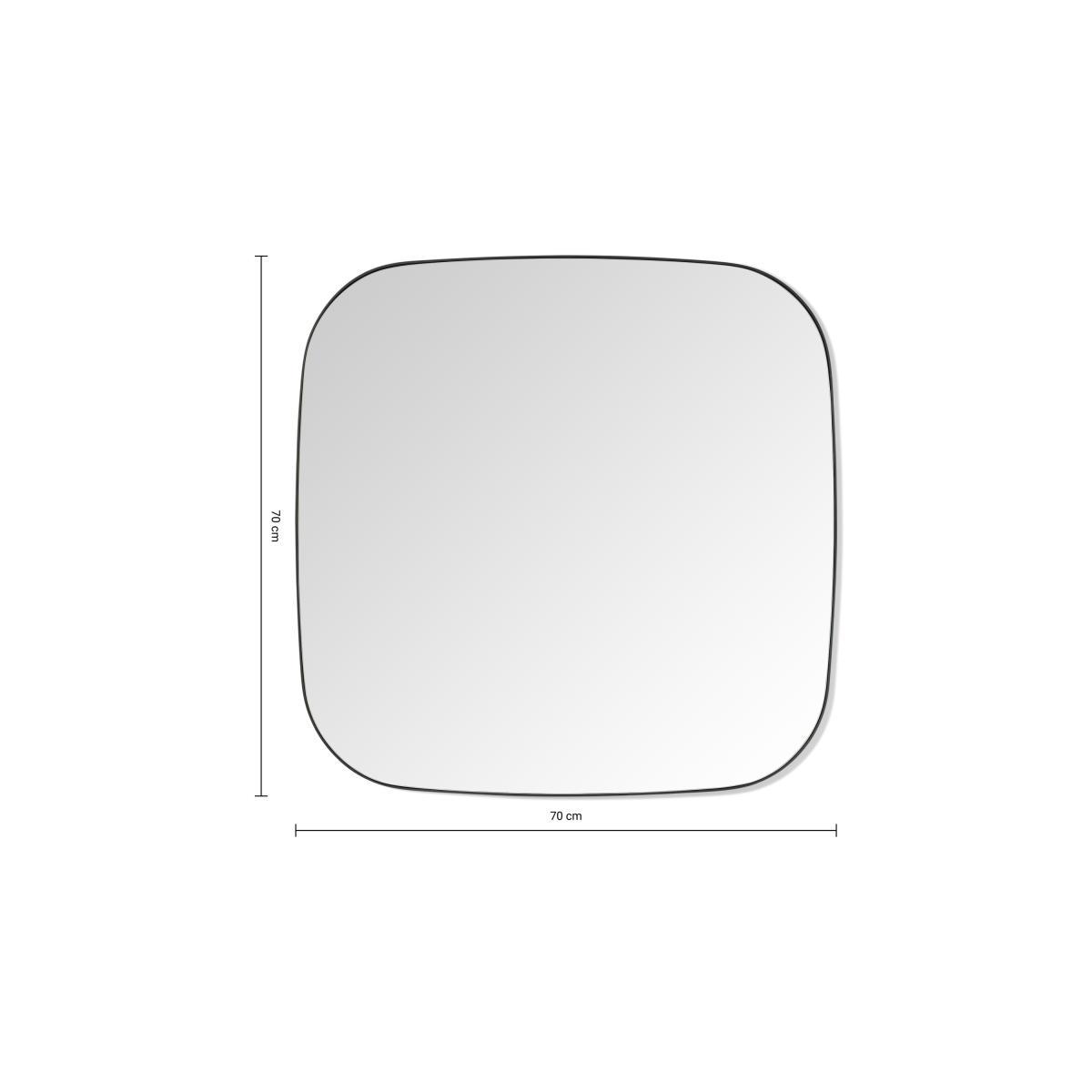 Emmerson Soft Square Mirror, 70 x 70cm, Matte Black – image 7