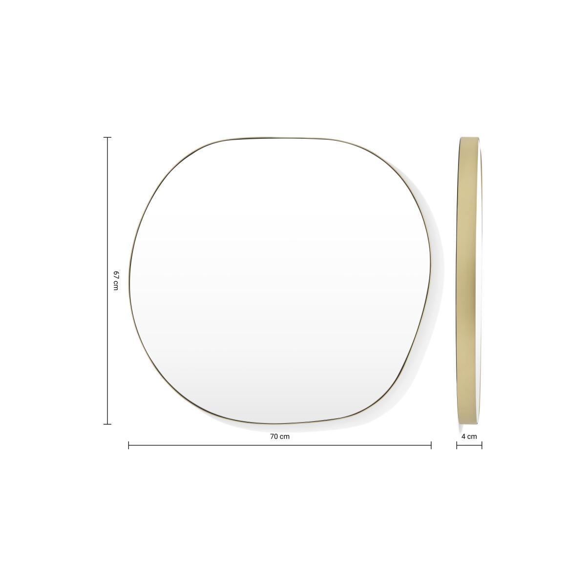 Adria Organic Shape Wall Mirror, 70 x 67 cm, Brushed Brass – image 7