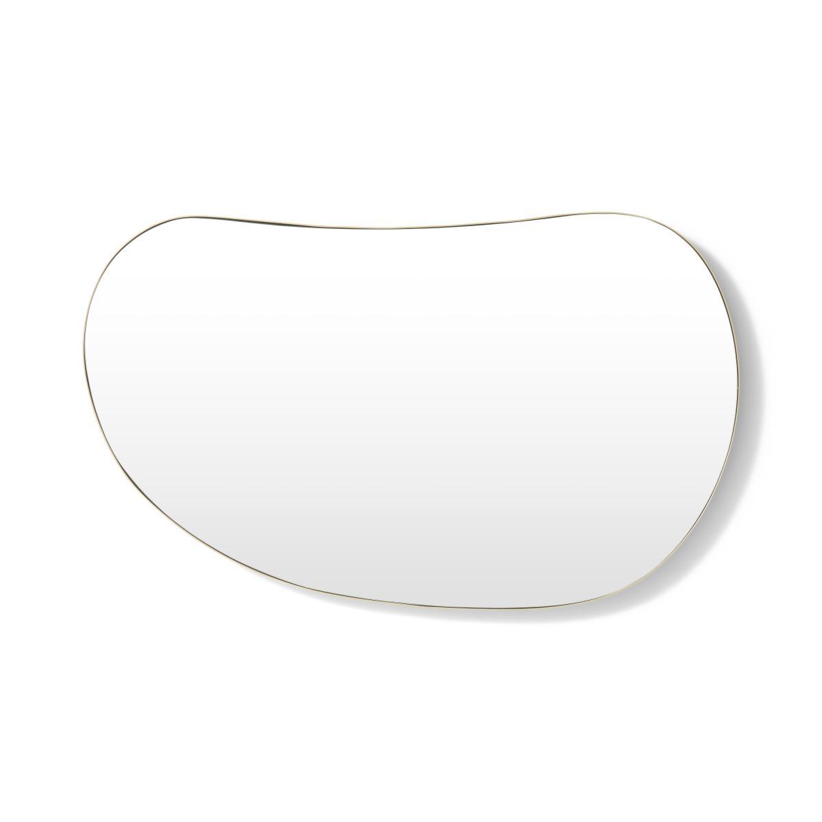 Adria Pebble Shape Wall Mirror, 89 x 54 cm, Brushed Brass – image 2