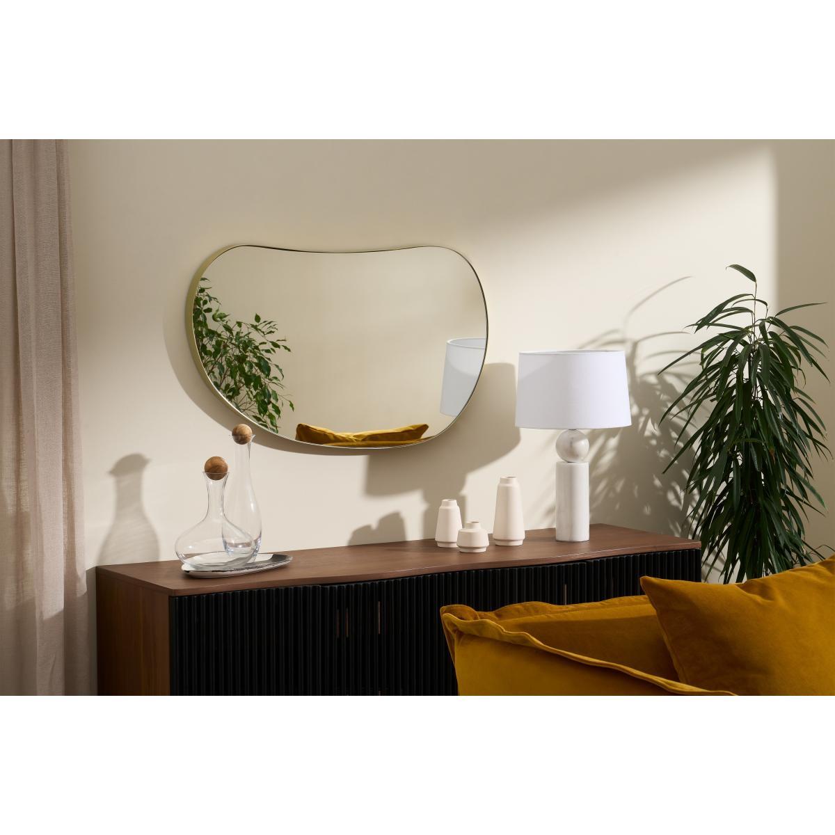 Adria Pebble Shape Wall Mirror, 89 x 54 cm, Brushed Brass – image 3