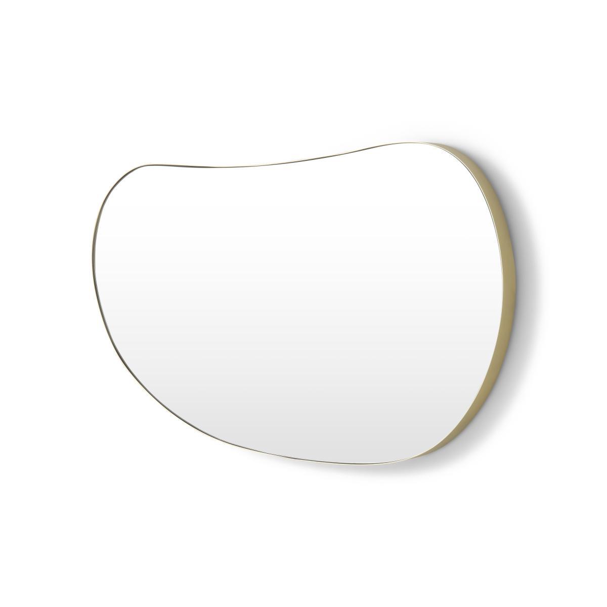 Adria Pebble Shape Wall Mirror, 89 x 54 cm, Brushed Brass – image 5