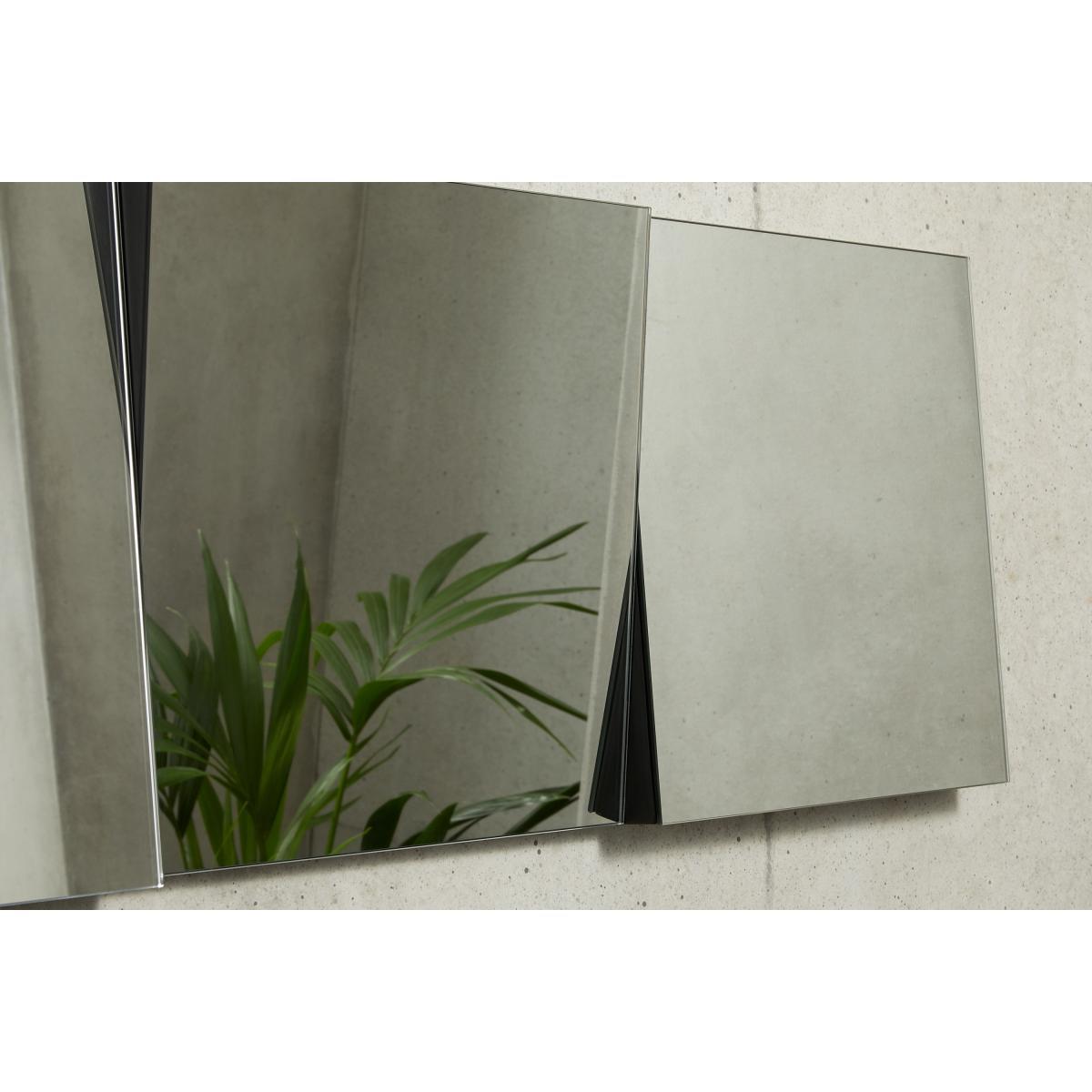 Verner Panelled 3D Mirror, 35 x 140cm, Silver – image 4