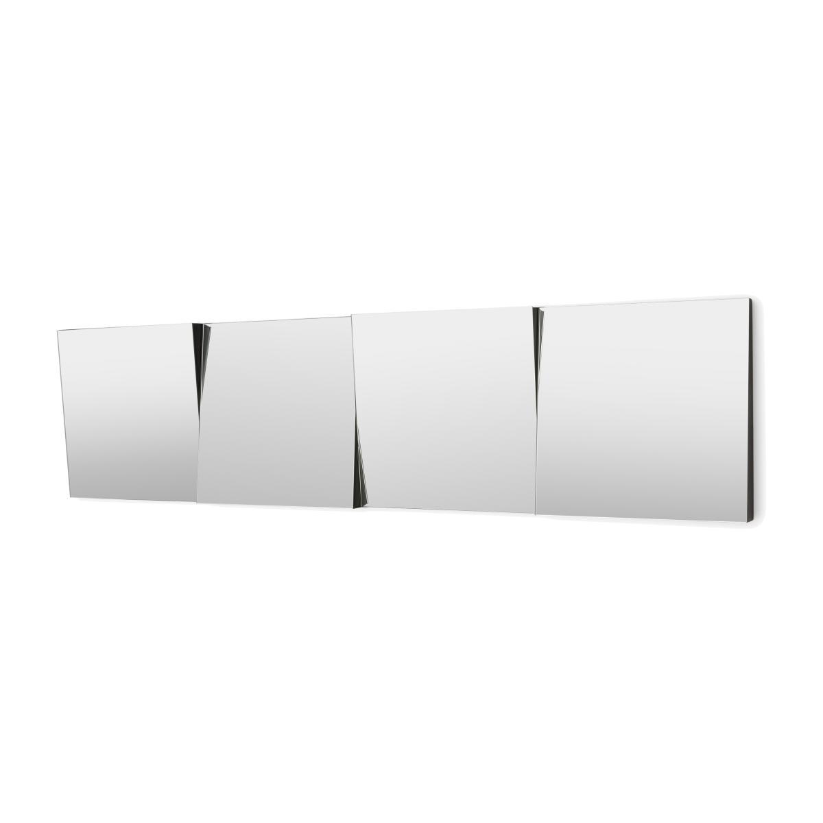 Verner Panelled 3D Mirror, 35 x 140cm, Silver – image 1