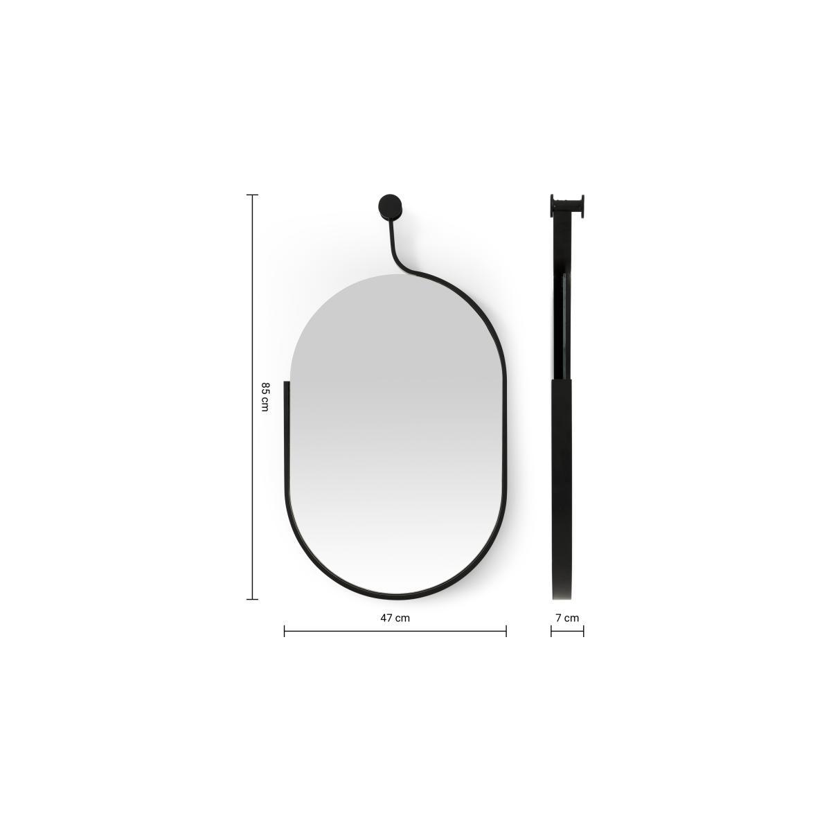 Jake Wall Mirror, 85 x 47 cm, Matte Black – image 7