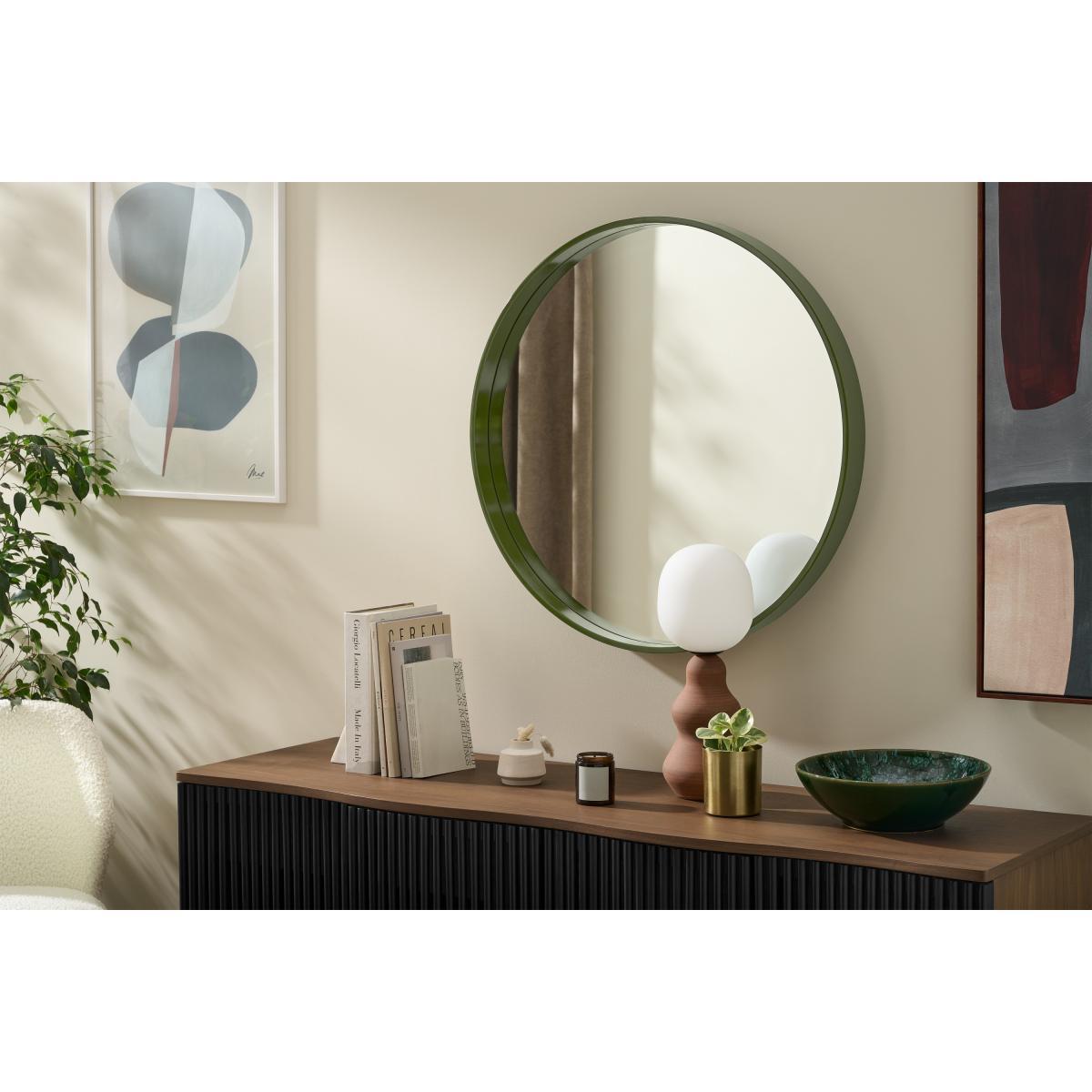 Bex Round Mirror, Large 76cm, Green – image 3