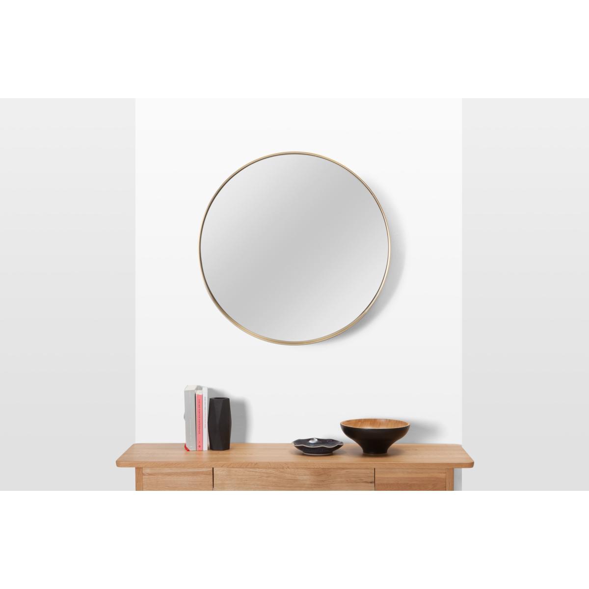 Alana Round Wall Mirror Extra Large 80 cm, Brushed Brass – image 4