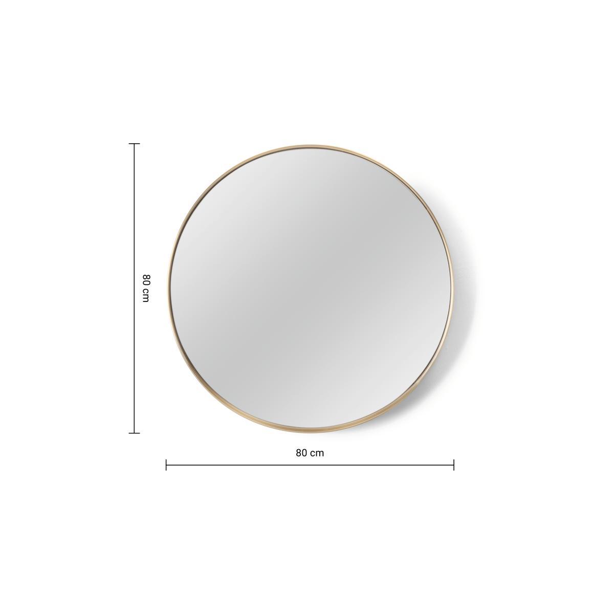Alana Round Wall Mirror Extra Large 80 cm, Brushed Brass – image 9