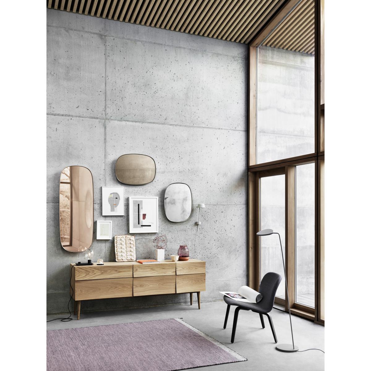 Framed Small Wall mirror - L 44 x H 59 cm by Muuto Grey – image 2