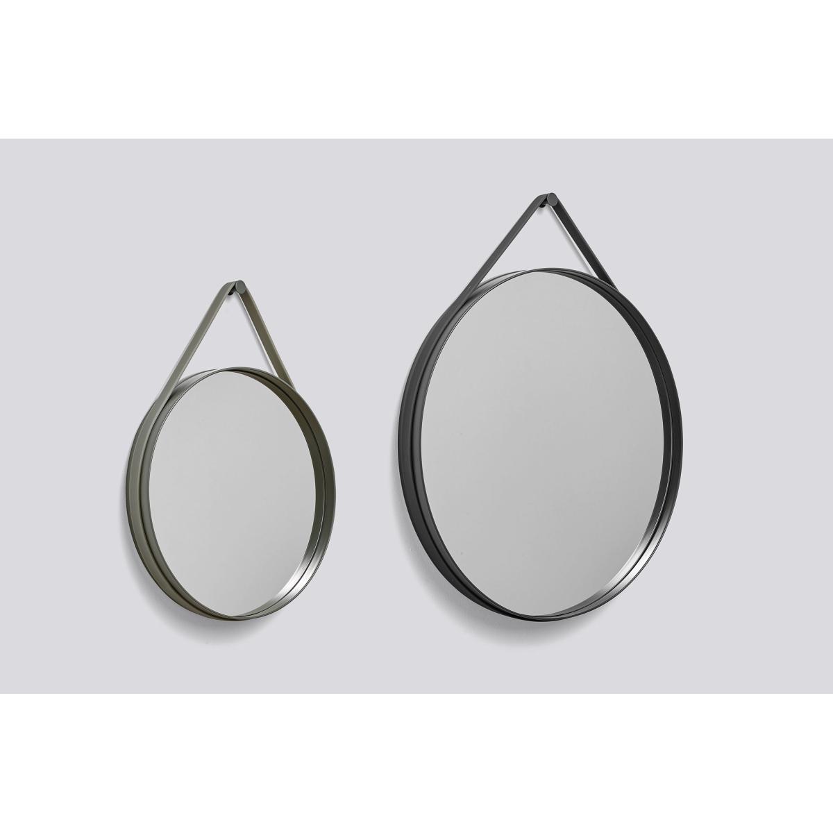 Strap Wall mirror - Ø 70 cm by Hay Grey – image 2