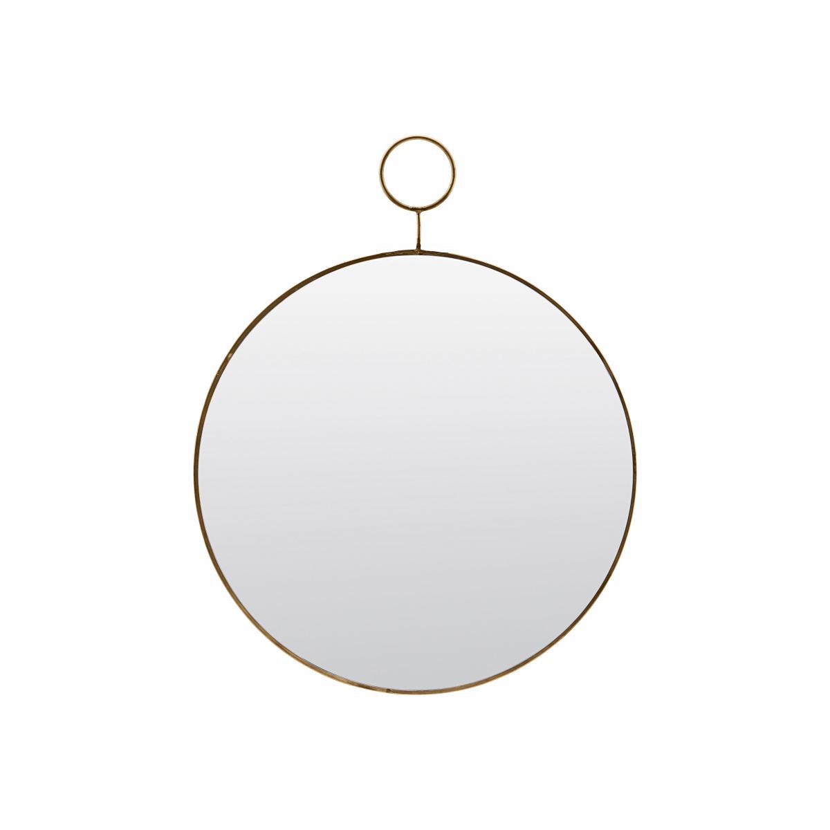 The loop Wall mirror - / Brass - Ø 32 cm by House Doctor Gold/Mirror/Metal – image 1