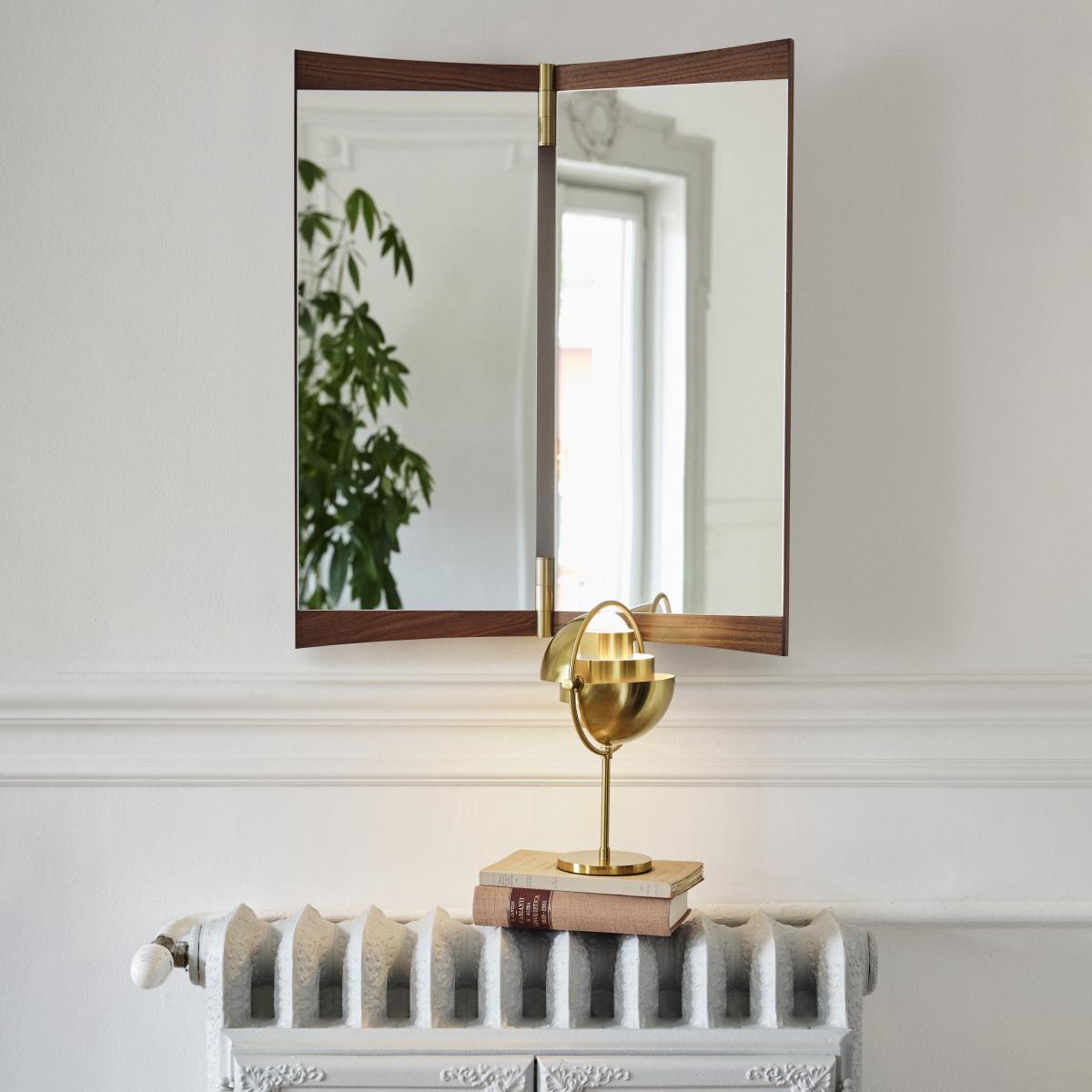 Wall mirror Vanity 2 wood / L 58.2 x H 69 cm - Swivel / Hinged panels - Gubi – image 4