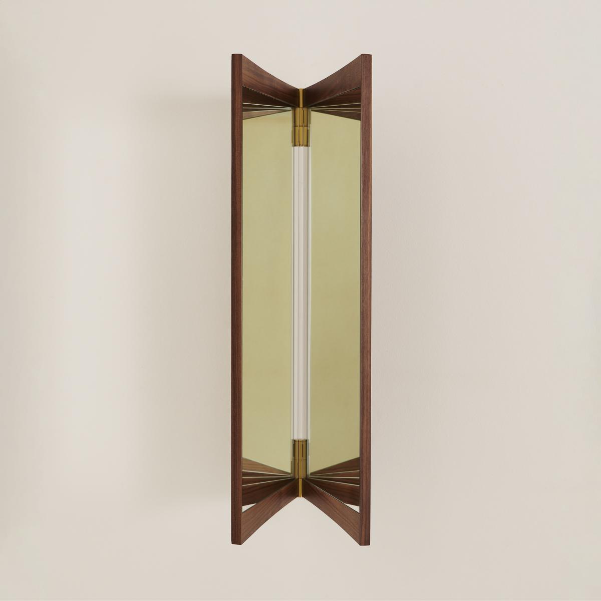 Wall mirror Vanity 2 wood / L 58.2 x H 69 cm - Swivel / Hinged panels - Gubi – image 5