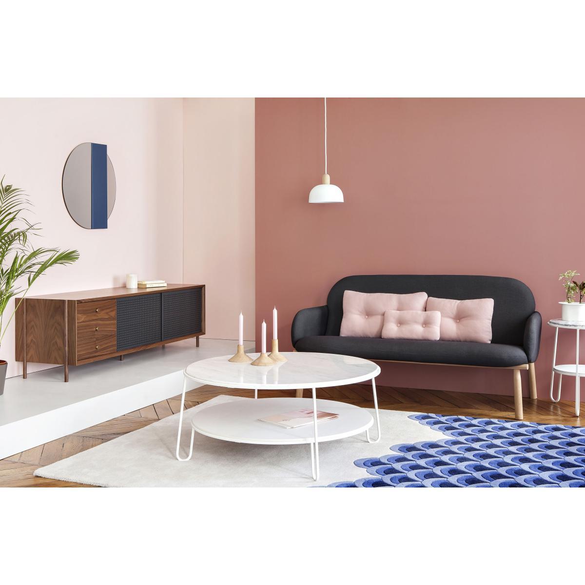 Charlotte Wall mirror - / Magnetic wood strip - Ø 60 cm by Hartô Natural wood – image 4