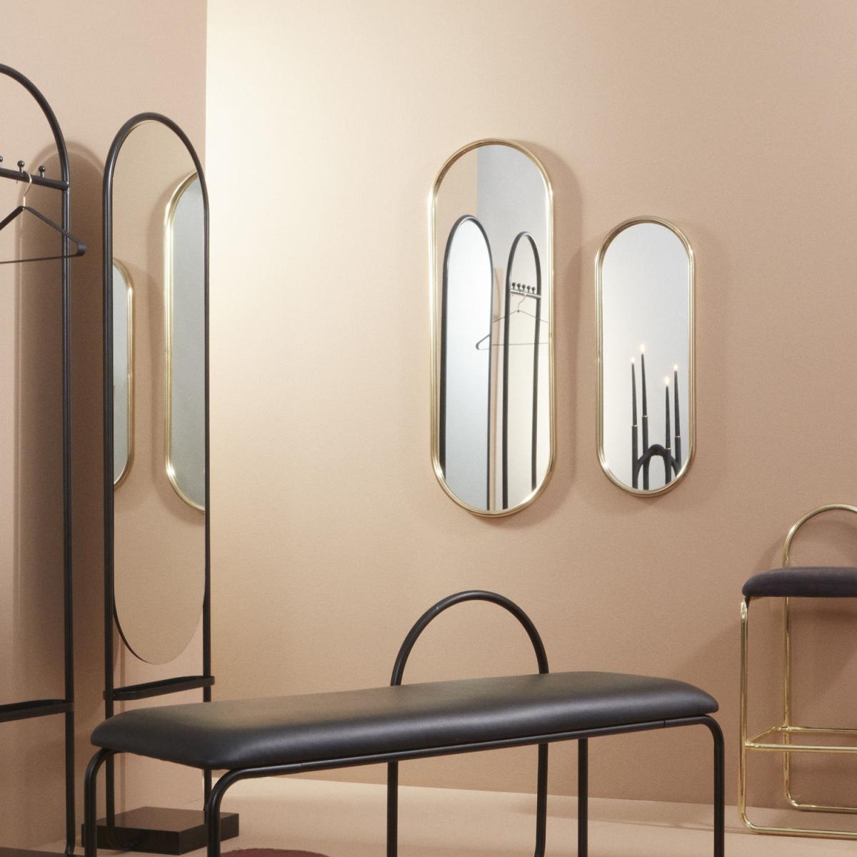 Angui Wall mirror silver metal / L 29 x H 78 cm - AYTM – image 2