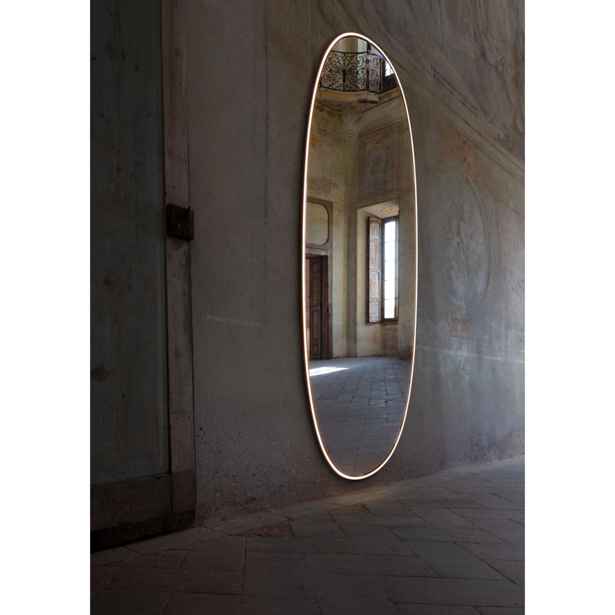 La Plus Belle Illuminated mirror - LED / By Starck - H 205 cm by Flos Metal – image 3