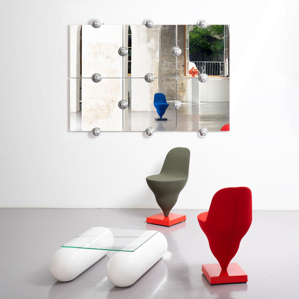 Sphera Crystal Palace L Wall mirror metal silver / L 182 x H 135 cm - Moustache – image 3
