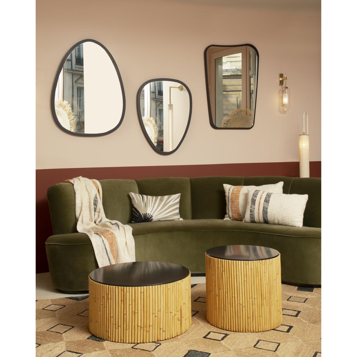 Ovo Large Wall mirror - / 69 x 90 cm - Oak by Maison Sarah Lavoine Black – image 2