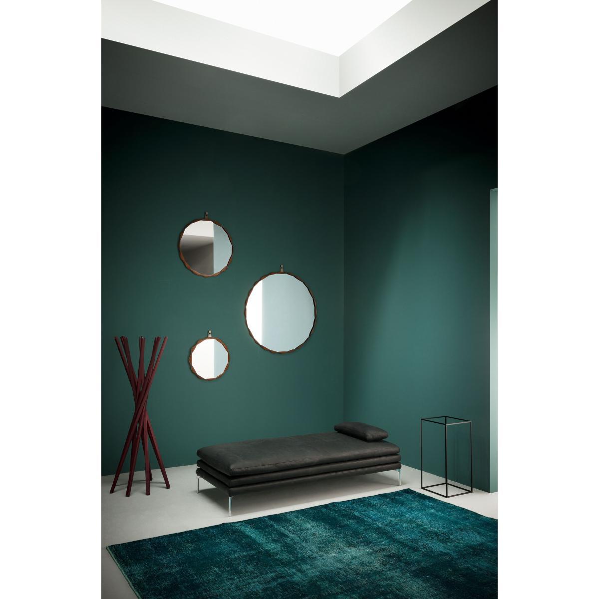 Raperonzolo Wall mirror - Ø 105 cm - Leather by Zanotta Gold – image 2