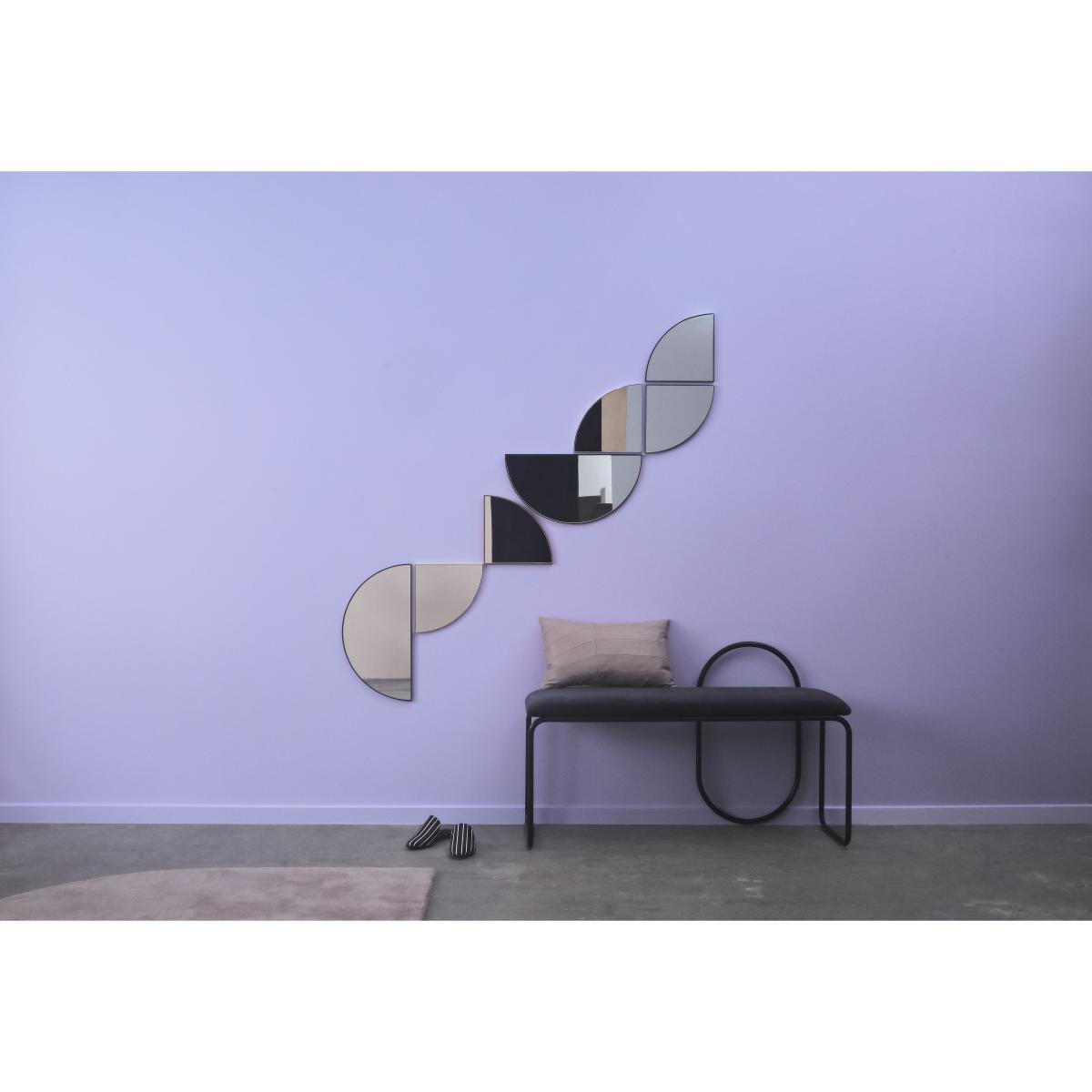 Unity Wall mirror - / Semi-circle - L 50 cm by AYTM Gold/Metal – image 4