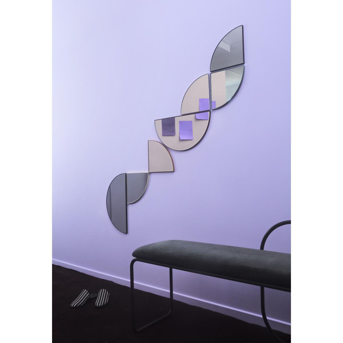 Unity Wall mirror - / Semi-circle - L 50 cm by AYTM Gold/Metal – image 5