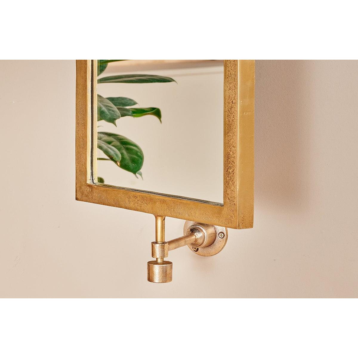 Nkuku Visala Swivel Wall Mirror | Mirrors Wall Art & Clocks | Antique Brass | Small – image 2